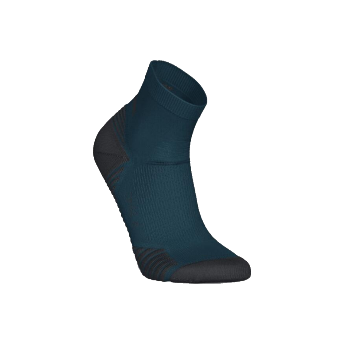 8939237 Decathlon Running Cushion Mid-Calf Socks 2 Pairs Run 500 Teal Blue