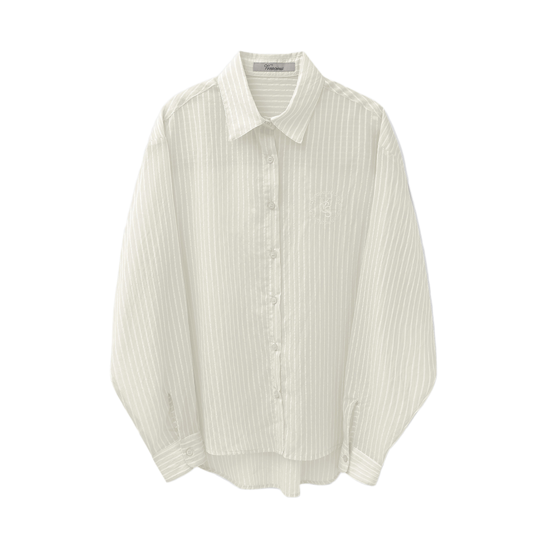 VV61SH10IV VIVACIOUS Range See-Through Stripe shirt IVORY
