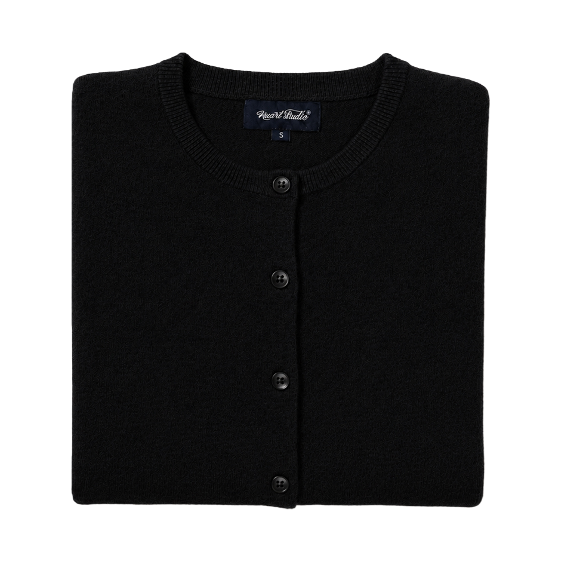 누아트 스튜디오 우먼 레이어 크롭 가디건 블랙(NUART STUDIO Women's Layer Cropped Cardigan Black) - 2