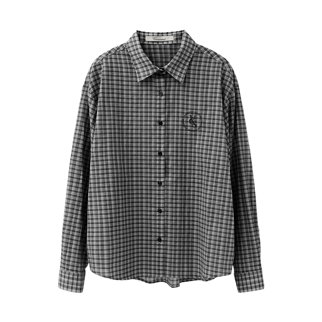 VV61SH11BK VIVACIOUS Rosee Check Shirt BLACK