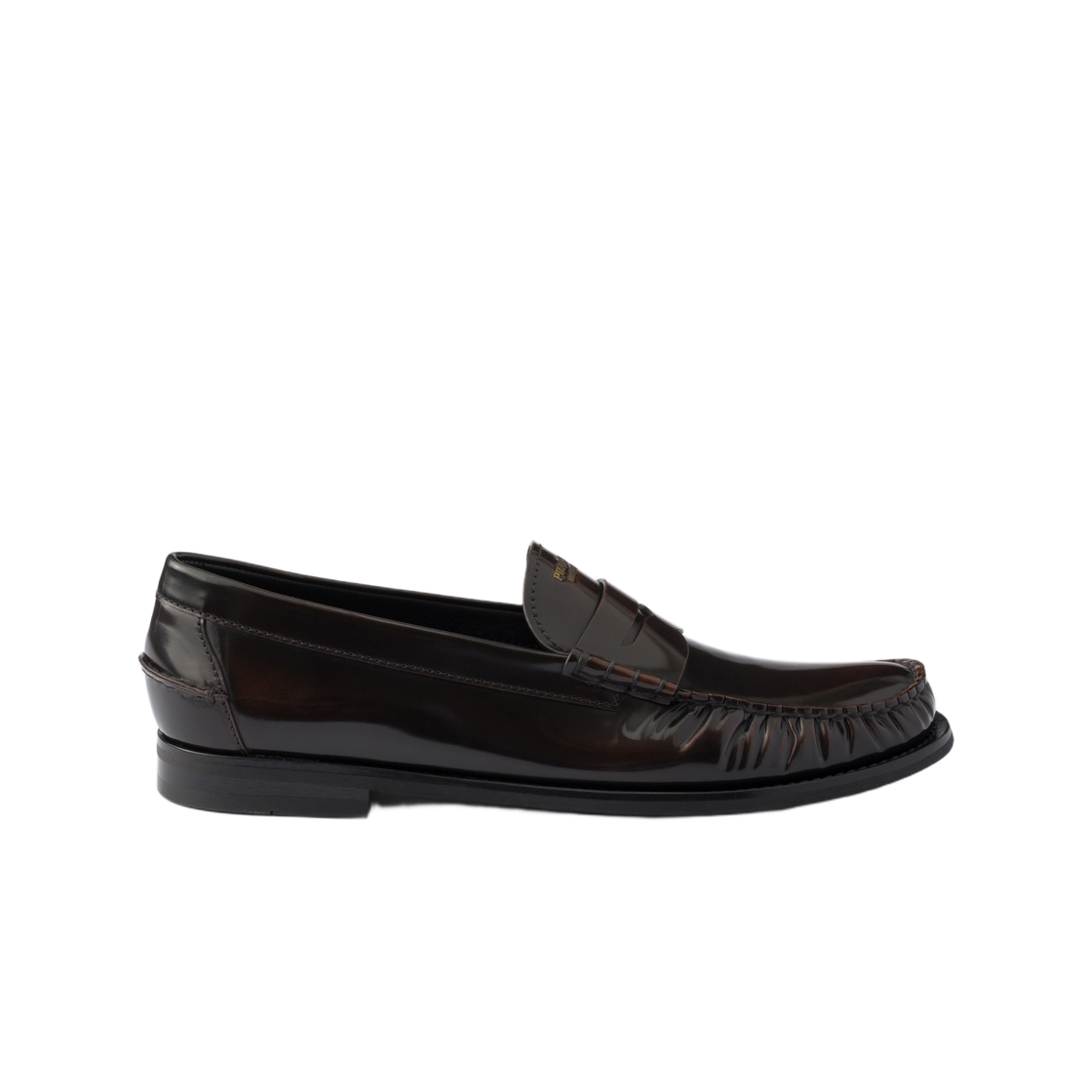 2DB239-055-F0038 Prada Brushed Leather Loafers Sienna