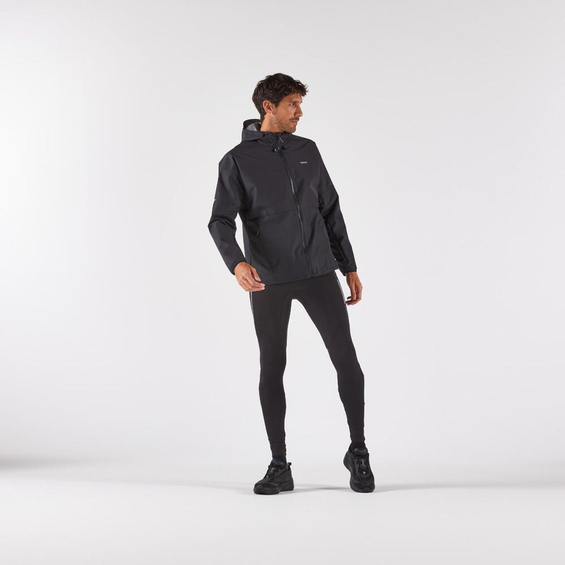 데카트론 남성 러닝 방수 자켓 런 100 스모크 블랙(Decathlon Men's Running Waterproof Jacket Run 100 Smoke Black) - 4