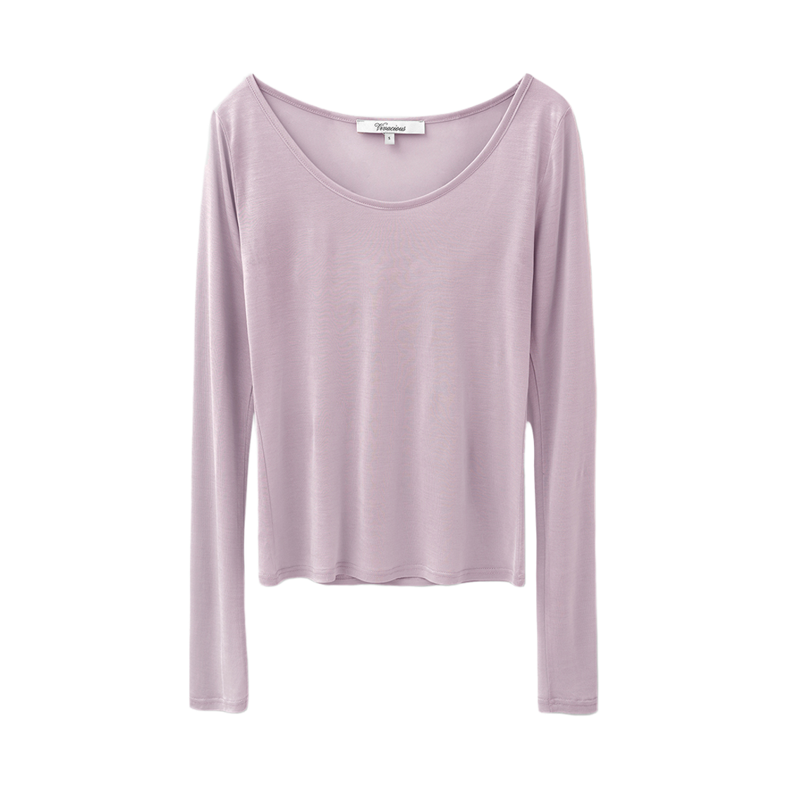 VV62TS09PK VIVACIOUS  Bryn See-Through Round Tee Pink