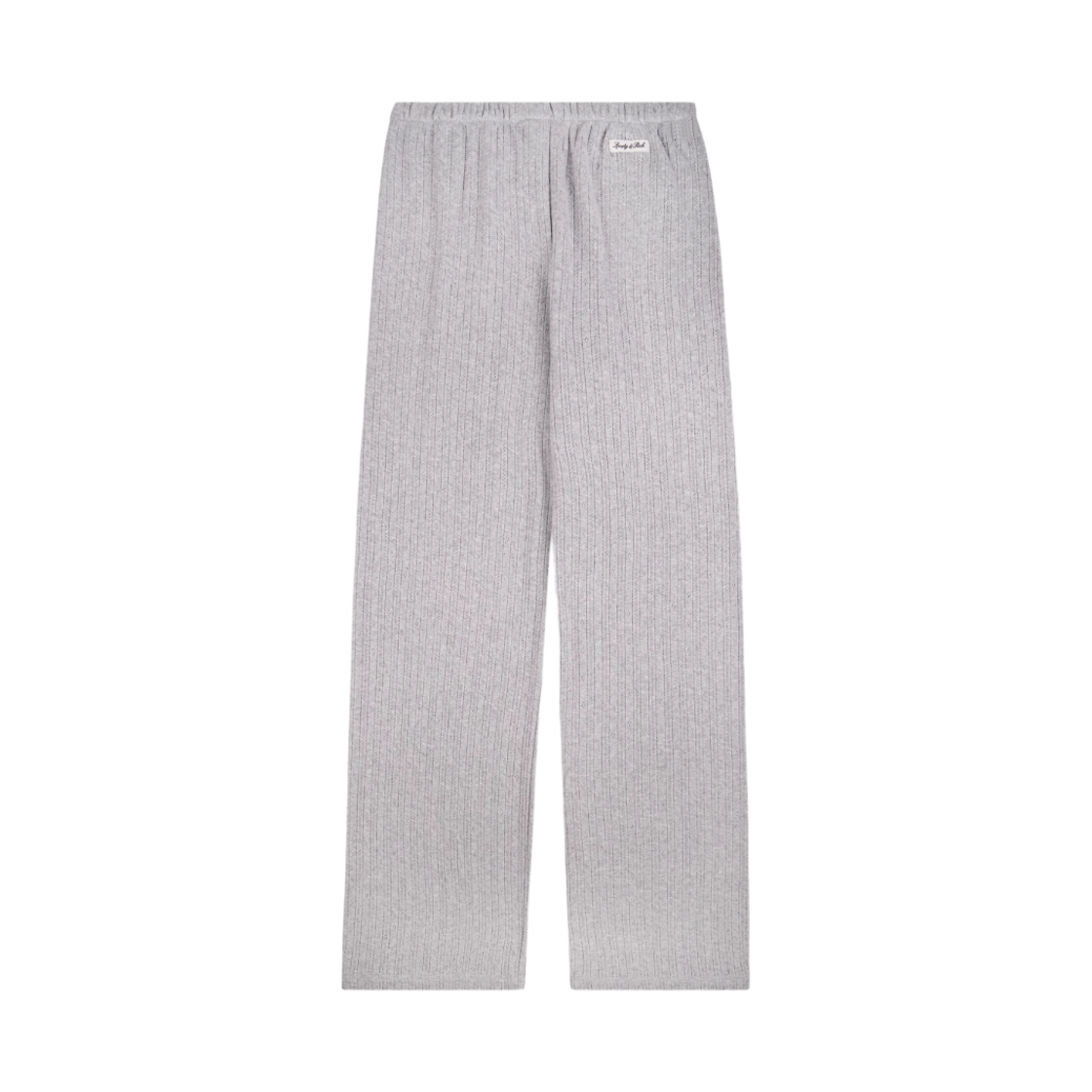 PA06876326GY (W) Sporty & Rich Signature Logo Pointelle Trousers Heather Grey