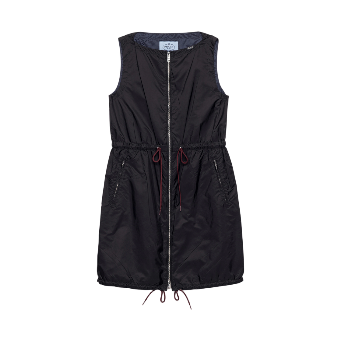 (W) 프라다 라이트웨이트 리나일론 미니 드레스 블랙((W) Prada Lightweight Re-Nylon Mini-Dress Black) - 1