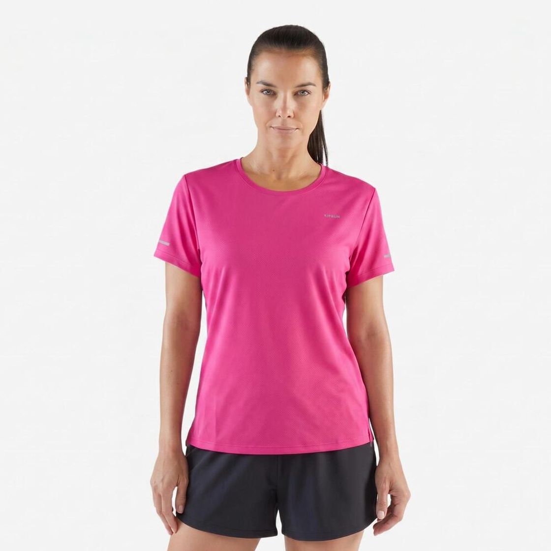데카트론 여성 러닝 반팔 티 런 드라이 500 푸시아 핑크(Decathlon Women's Running Short Sleeve T-Shirt Run Dry 500 Fuchsia Pink) - 2