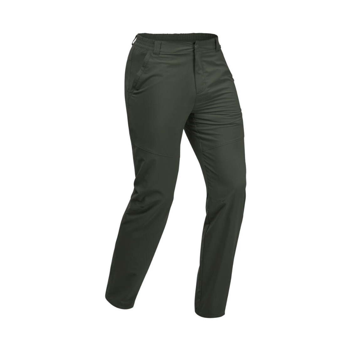 8861973 Decathlon Men's Hiking Water-Repellent Pants NH100 Bronze Green