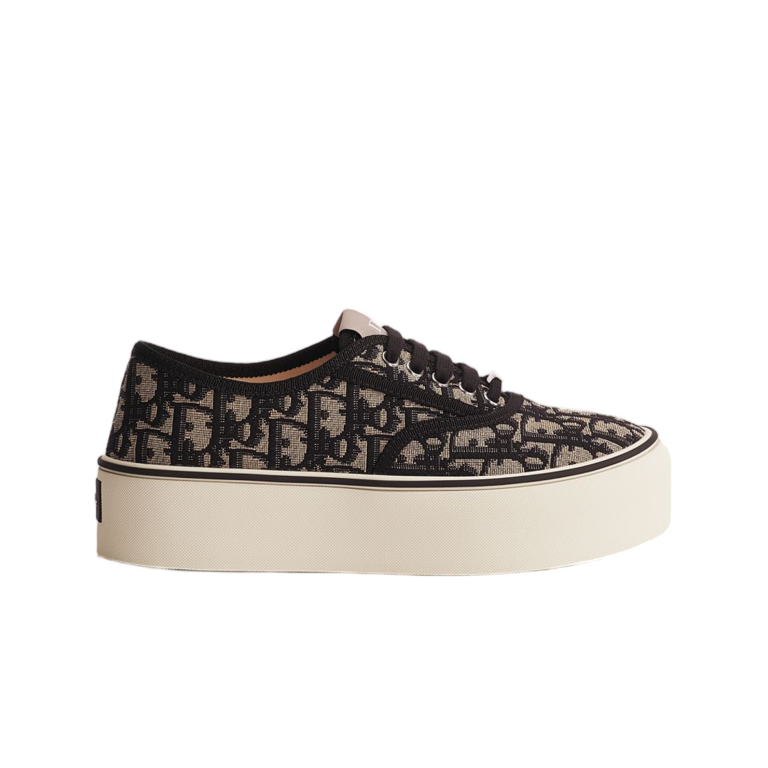 KCK573OLF-S60U (W) Dior Saltwind Platform Sneaker Dior Oblique Embroidered Cotton Beige Blue
