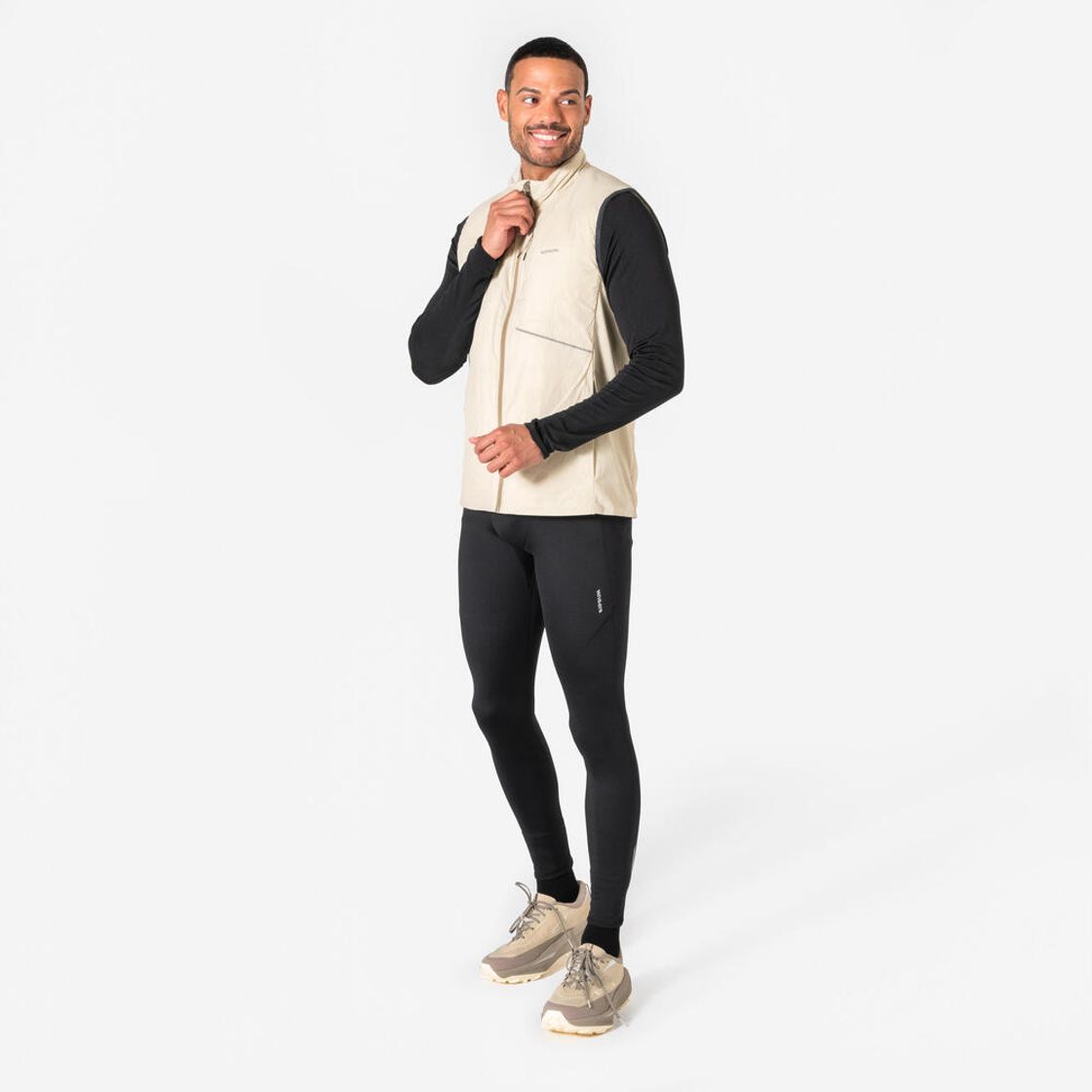 데카트론 남성 러닝 타이츠 런 웜 500 스모크 블랙(Decathlon Men's Running Tights Run Warm 500 Smoke Black) - 2