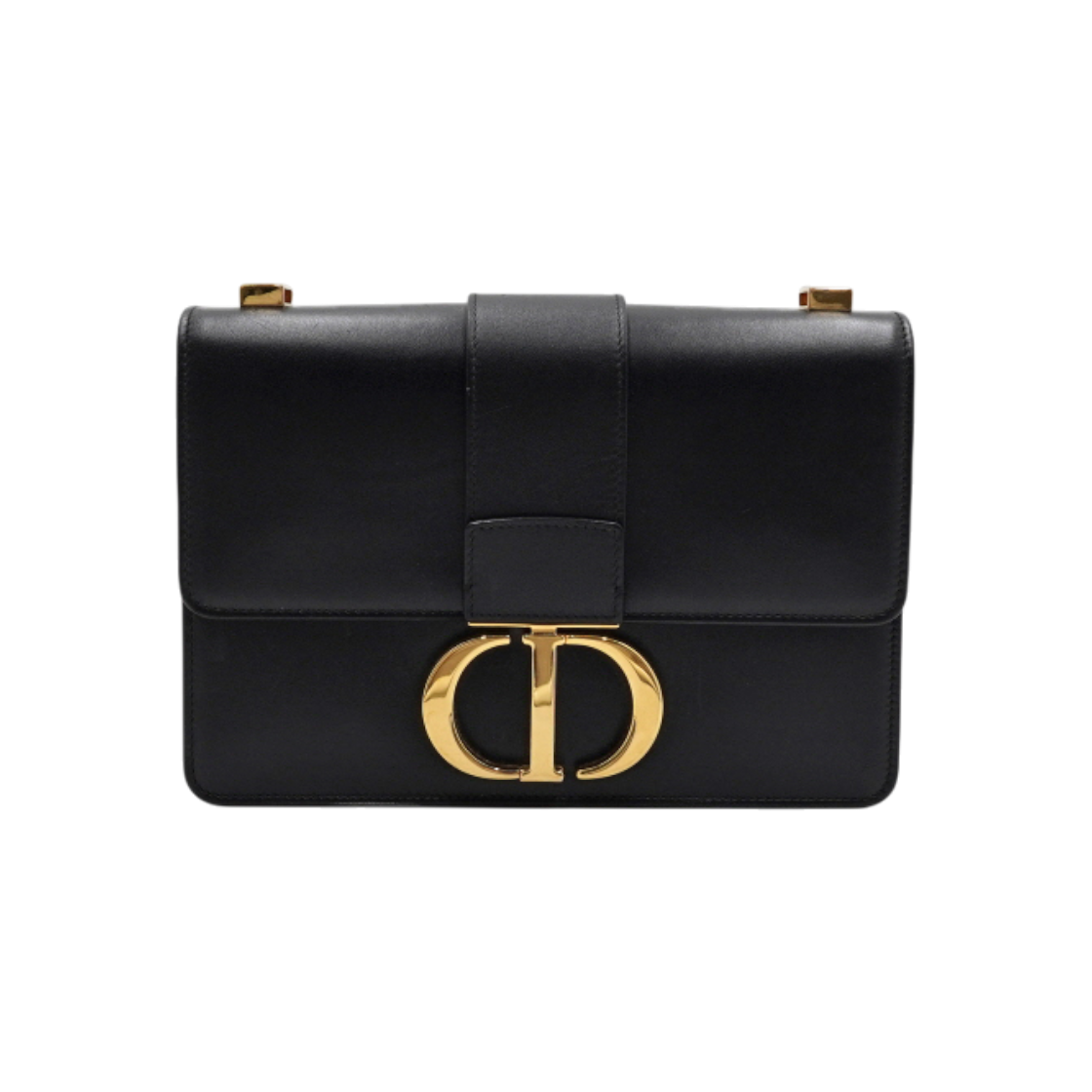 ITN8QWOIOEI7 Dior Montaigne 30 Black Box Calfskin Flap Shoulder Bag