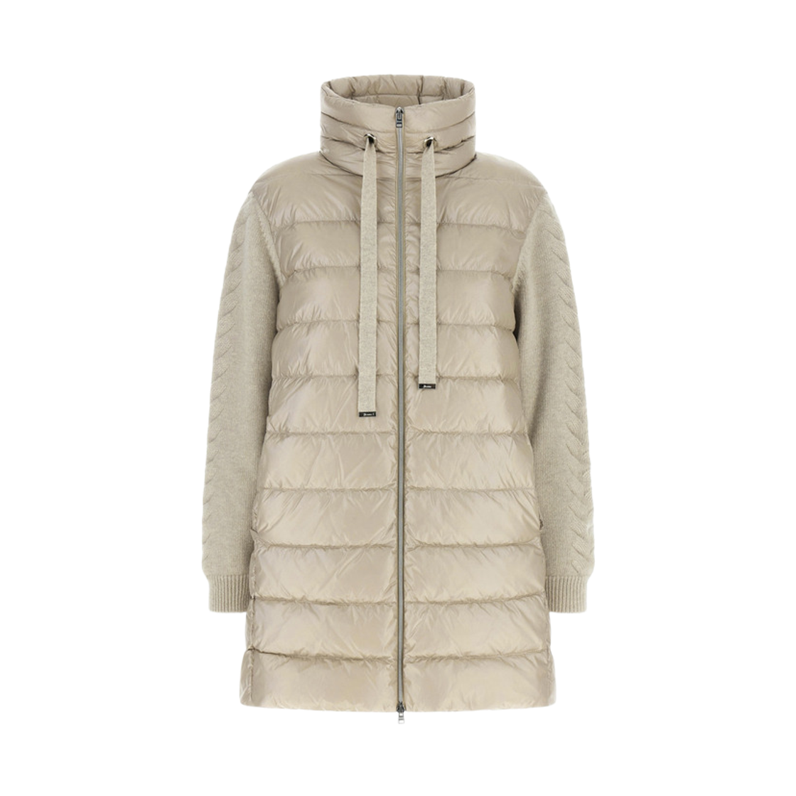 PI00191DR-12017Z-1985 (W) Herno Resort High Funnel Neck Drawstring Jacket Chantilly