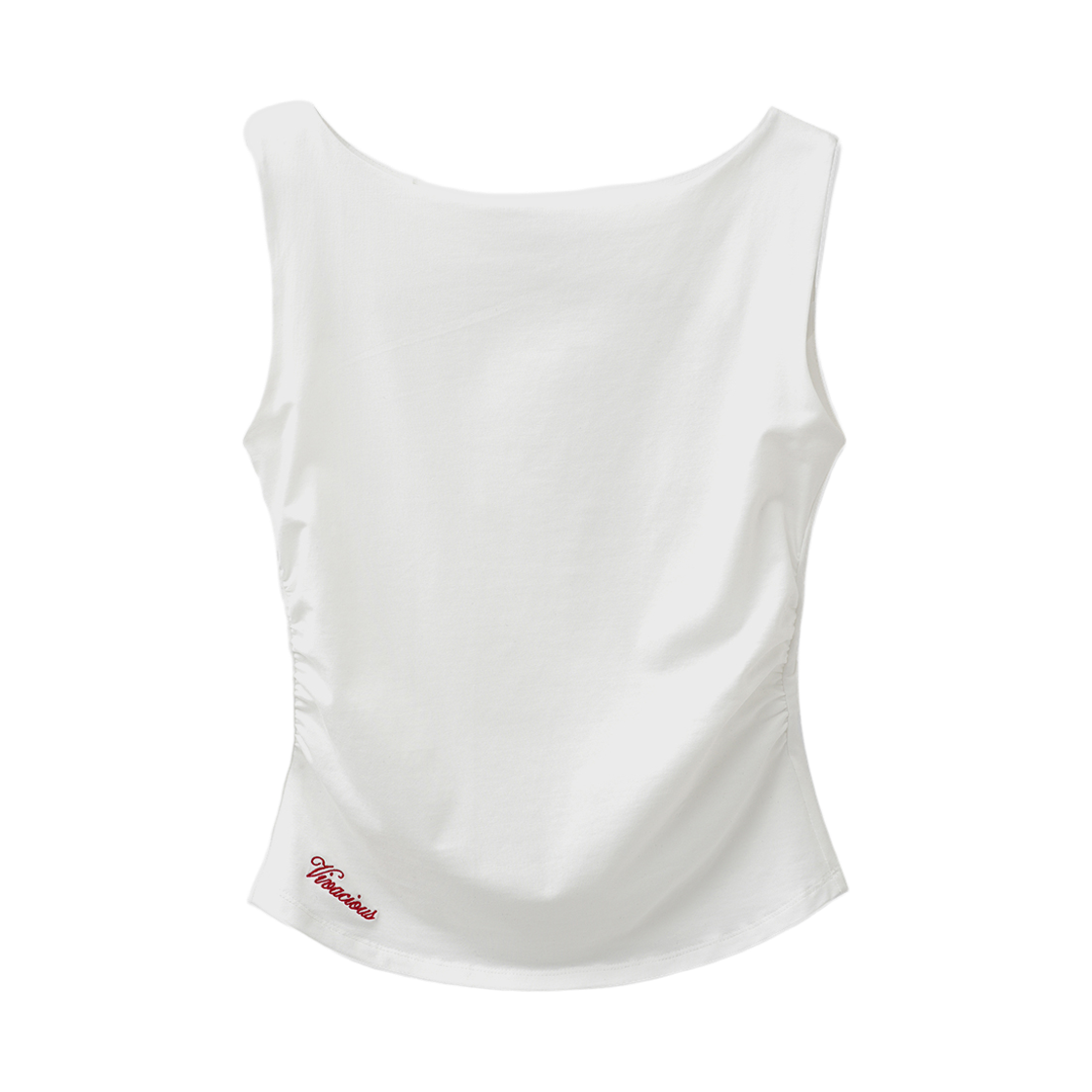 VV62TS11IV VIVACIOUS  Rshel Boat-neck Shirring Sleeveless IVORY