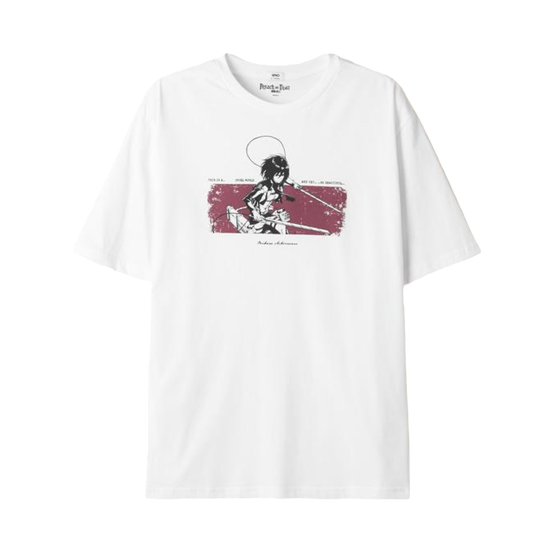 SPRLG49U02 Spao x Attack on Titan Short Sleeve T-Shirt Red