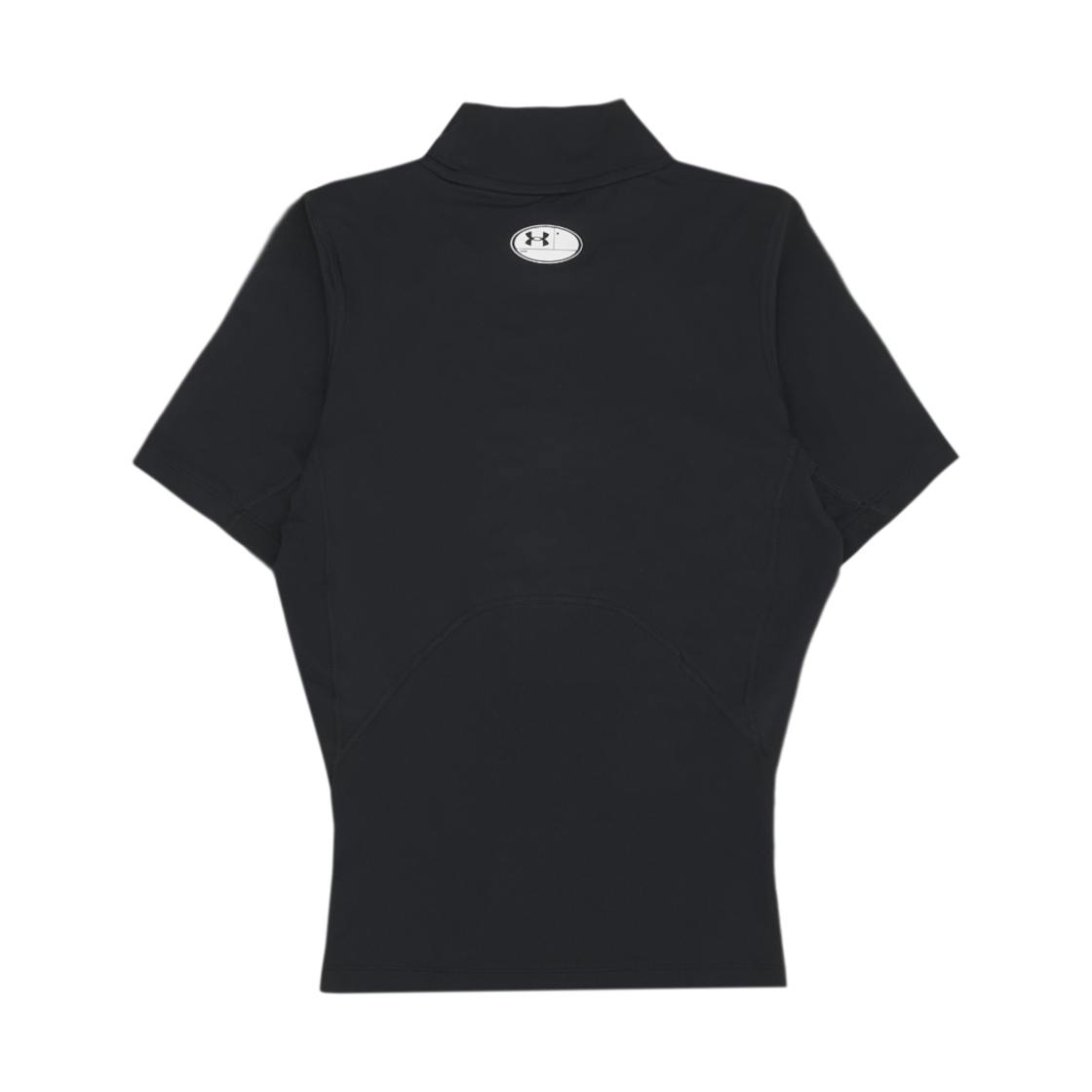 언더아머 히트기어 컴프레이션 목 숏슬리브 블랙 화이트(Under Armour HeatGear Compression Mock Short Sleeve Black White) - 2