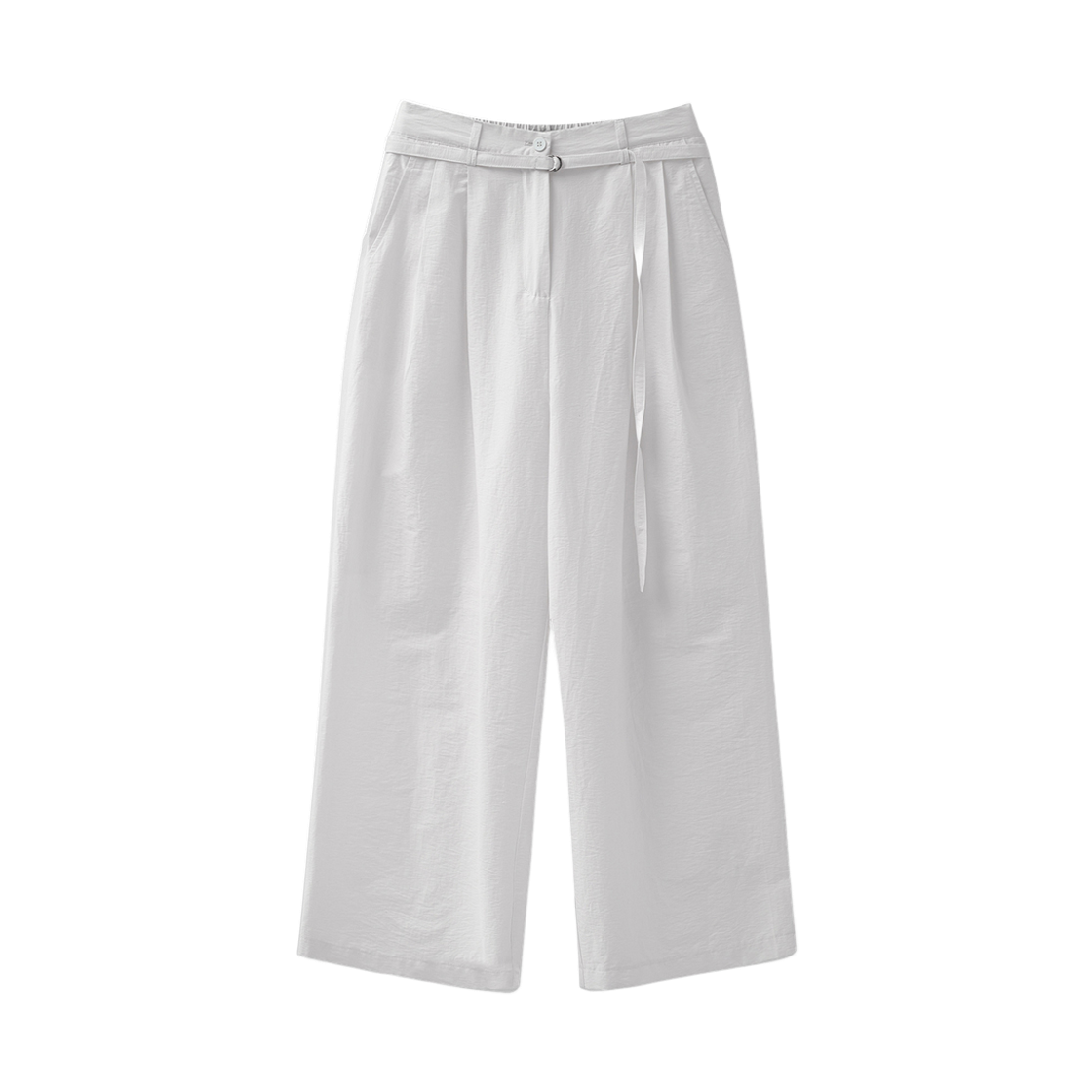 VV62PT01WH VIVACIOUS Idylle Tuck Belted Pants WHITE