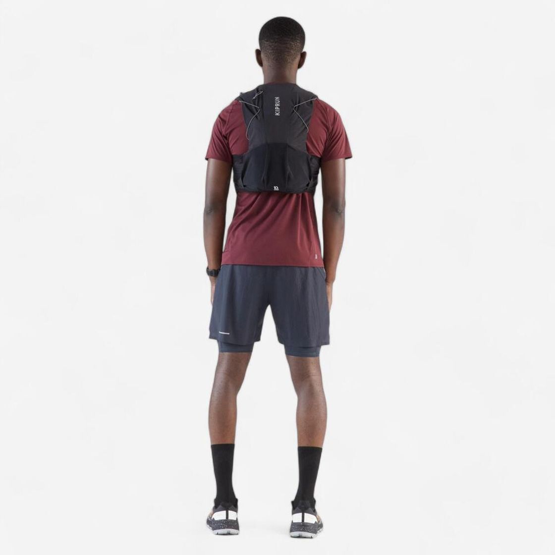 데카트론 트레일 러닝 백 10L 9001L 하이드레이션 팩 포함 스모크 블랙(Decathlon Trail Running Bag 10L 900 Includes 1L Hydration Pack Smoke Black) - 9
