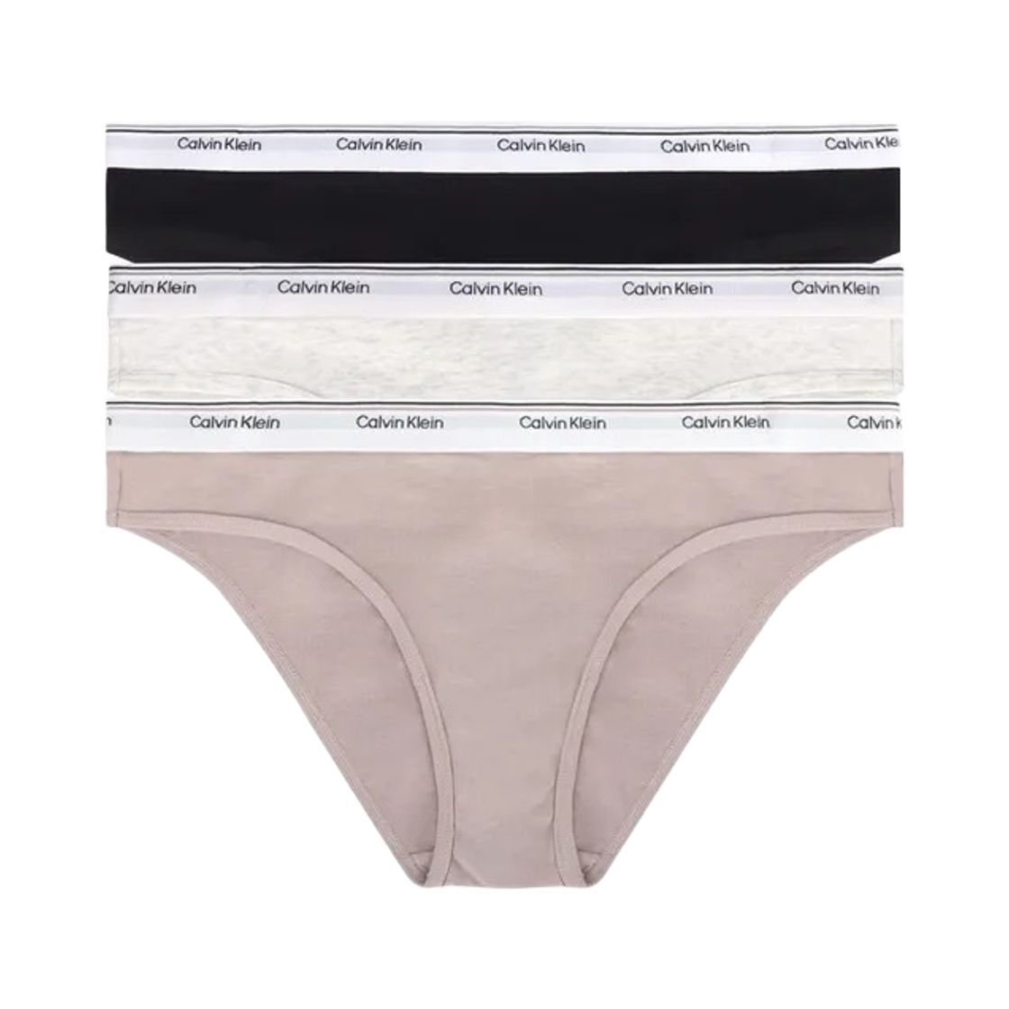QP3276O033 (W) Calvin Klein Balance 3-Pack Bikini Black Oatmeal