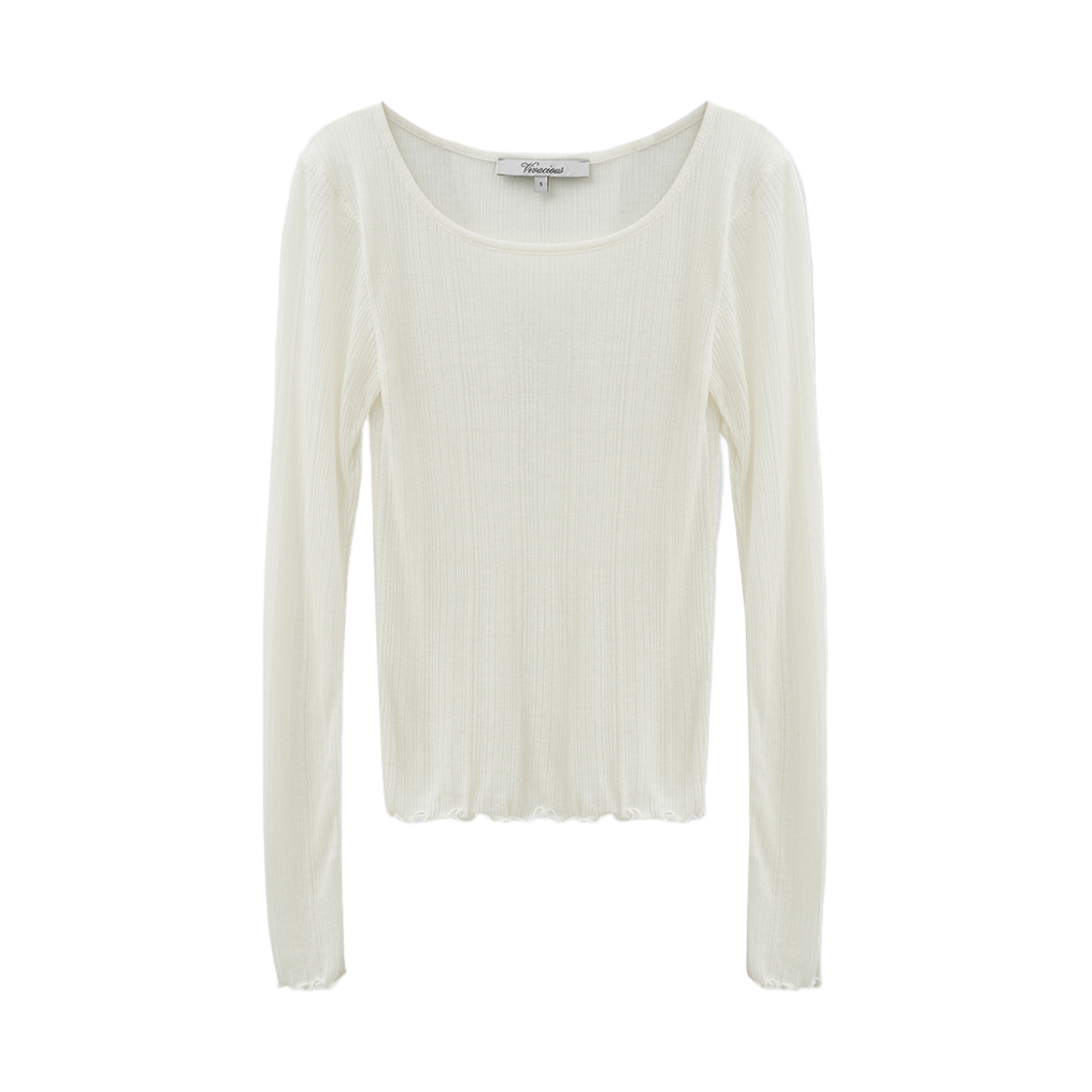 VV62TS05IV VIVACIOUS Merrow See-through Golji Tee IVORY
