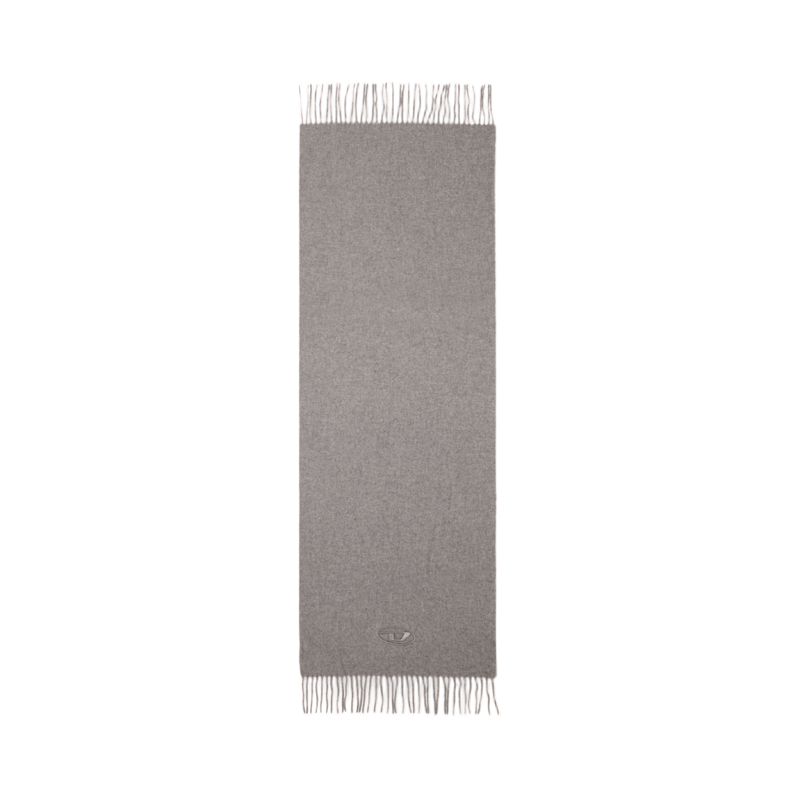 A216790AKBL-9CB Diesel Wool-Blend Scarf with Fringed Edges Grey
