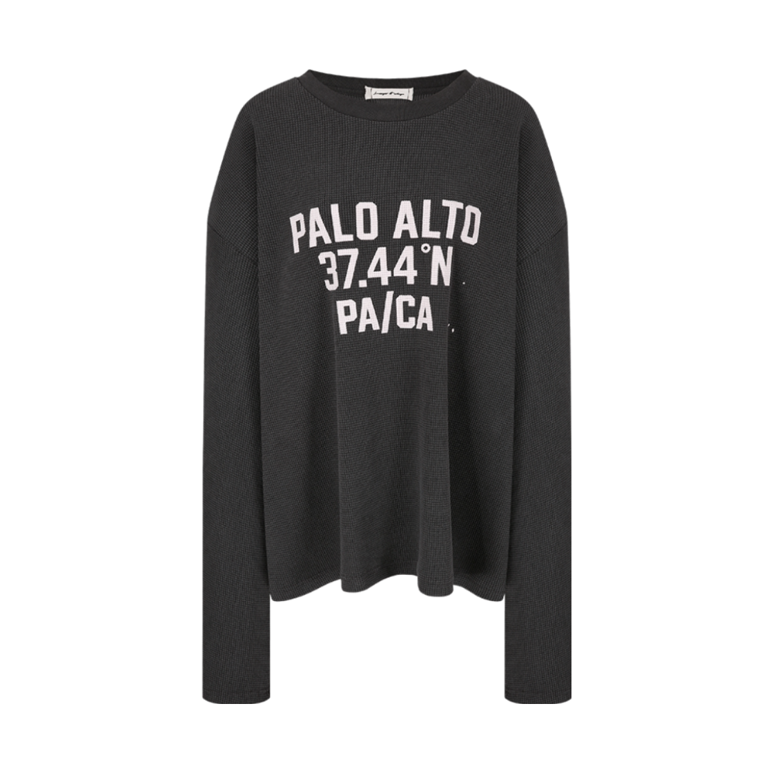 MF26TS065 [KREAM 단독] Langer PaloAlto Waffle Lettering T-Shirt Charcoal