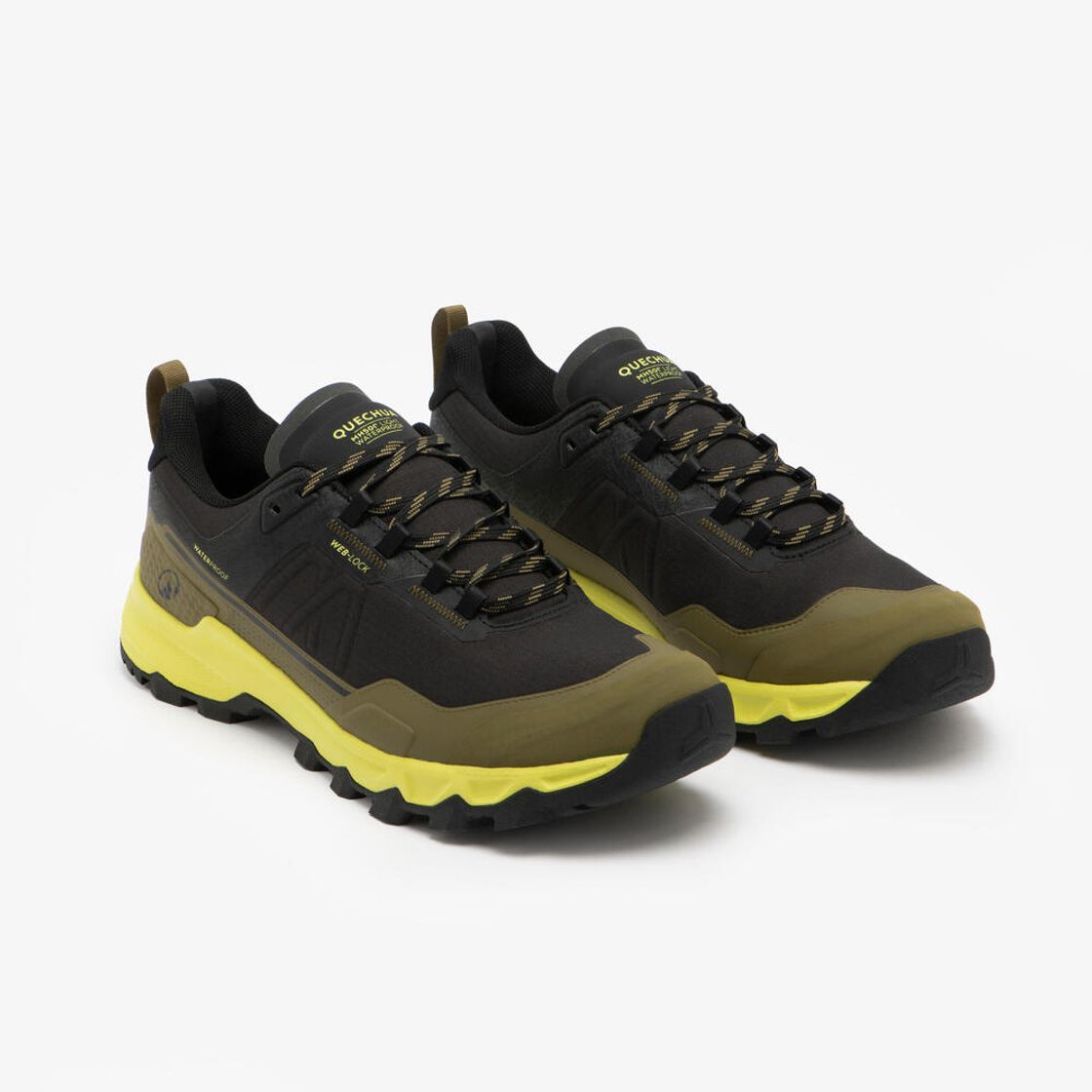 데카트론 남성 경량 방수 로우컷 하이킹화 MH500 라이트 WP 페일 아니스 그린(Decathlon Men's Lightweight Waterproof Low-Cut Hiking Shoes MH500 Light WP Pale Anise Green) - 2