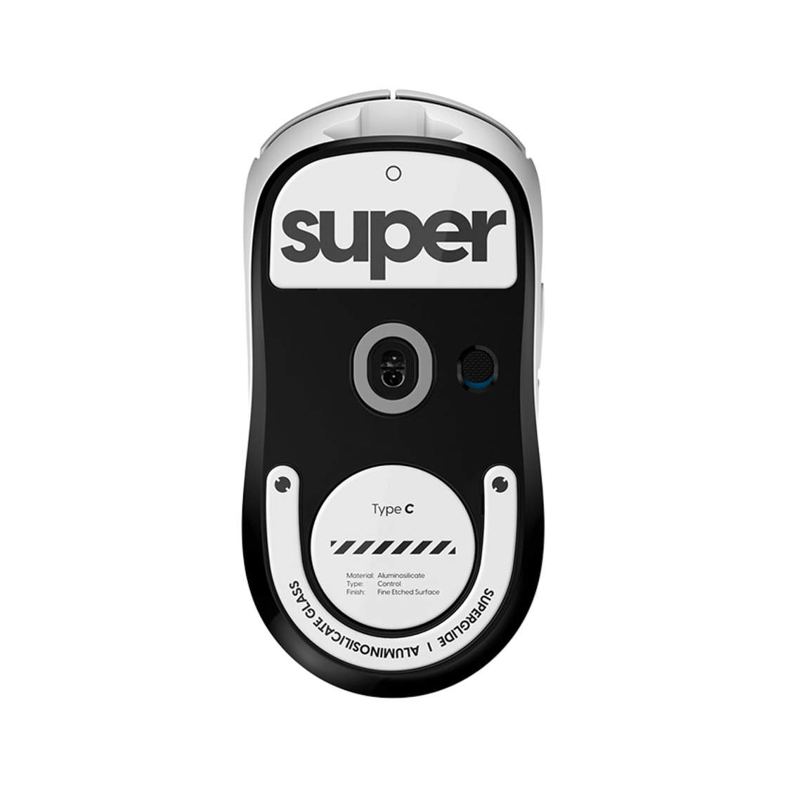 펄사 로지텍 GPRO X 슈퍼라이트2 전용 슈퍼글라이드 유리 마우스피트 화이트색상 Type-C 무광 슈퍼스트라이크 호환(Pulsar Superglide Type-C for Logitech GPro Superlight 2 [White]) - 2