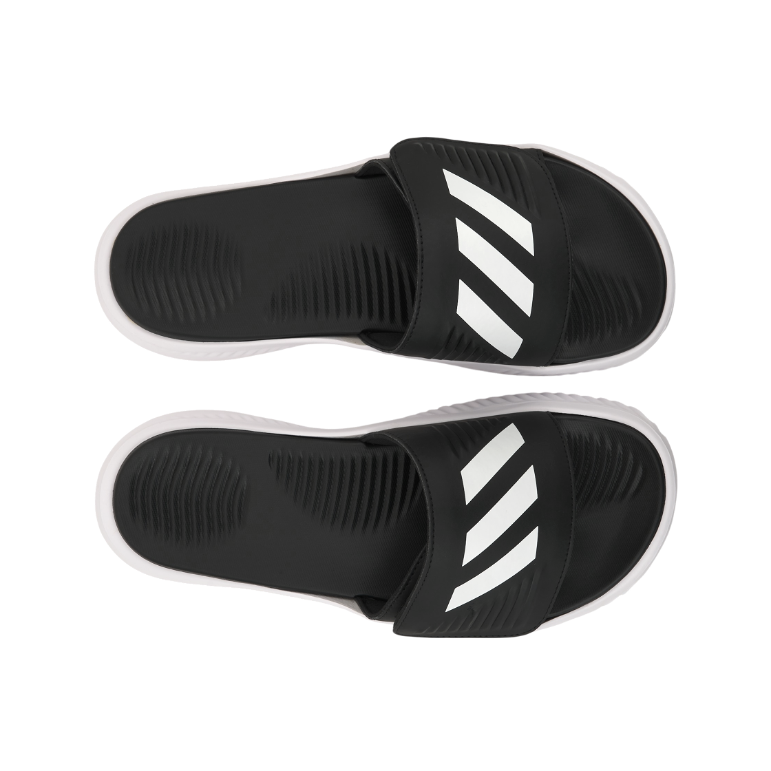 아디다스 알파리스폰스 1.0 슬라이드 코어 블랙 클라우드 화이트(Adidas Alpharesponse 1.0 Slides Core Black Cloud White) - 5