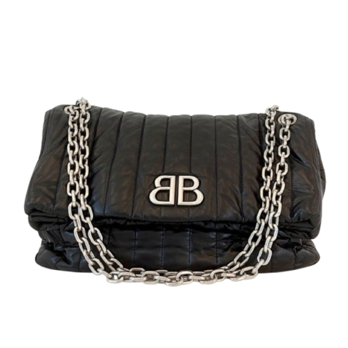 발렌시아가 모나코 미디엄 패디드 퀼티드 체인 숄더백(Balenciaga Monaco Medium Padded Quilted Chain Shoulder Bag)