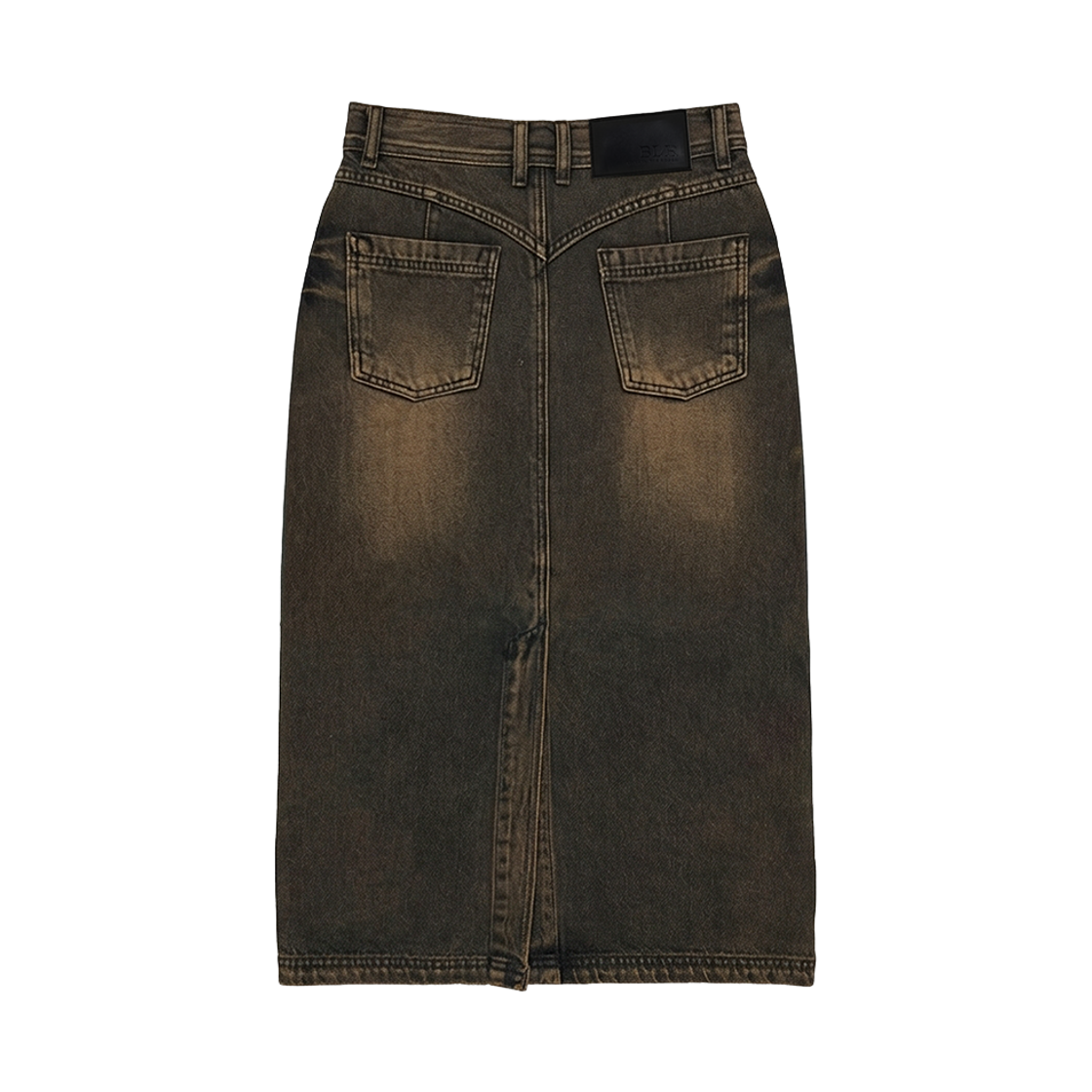 비엘알 트레이스 데님 롱 스커트 브라운(BLR Trace Denim Long Skirt Brown) - 2