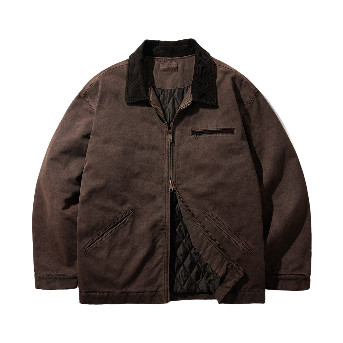 SJOT1479_brown_292 FP142 Pigment dyed chore jacket brown SJOT1479