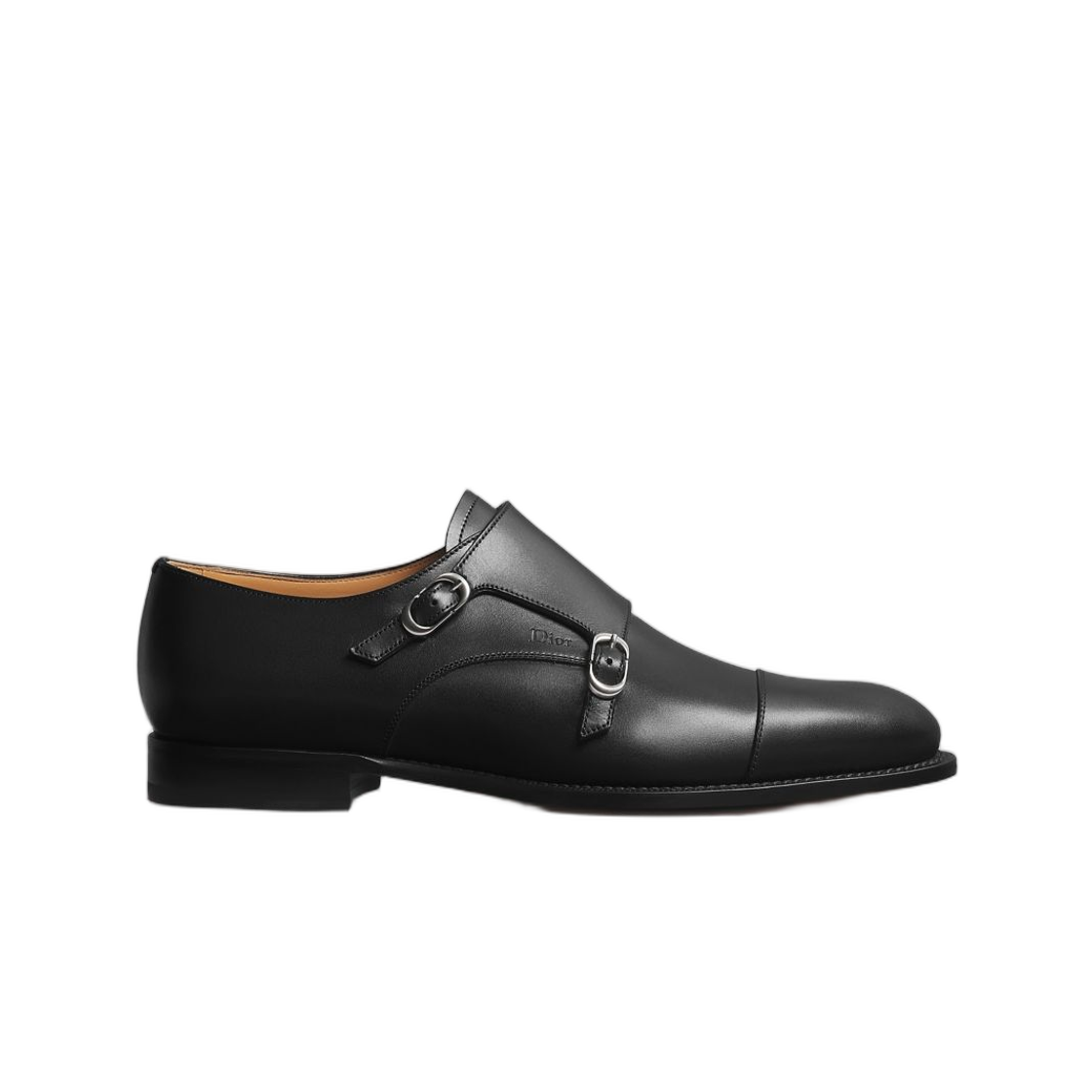 3DE477ACB-H900 Dior Air Double Monk Derby Shoes Smooth Calfskin Black