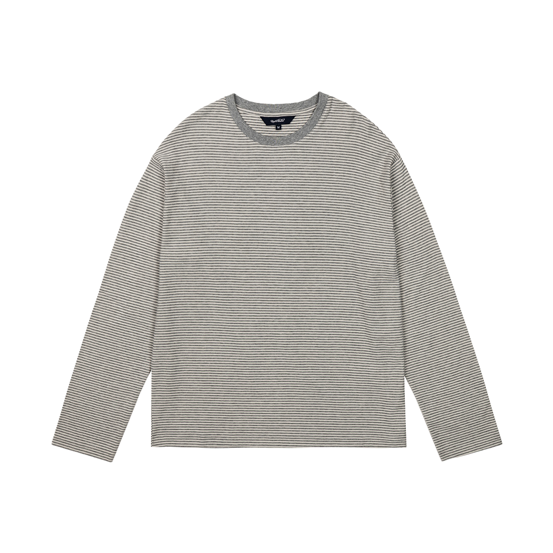 Clothes49 NUART STUDIO Stripe Long Sleeve T-Shirt Gray