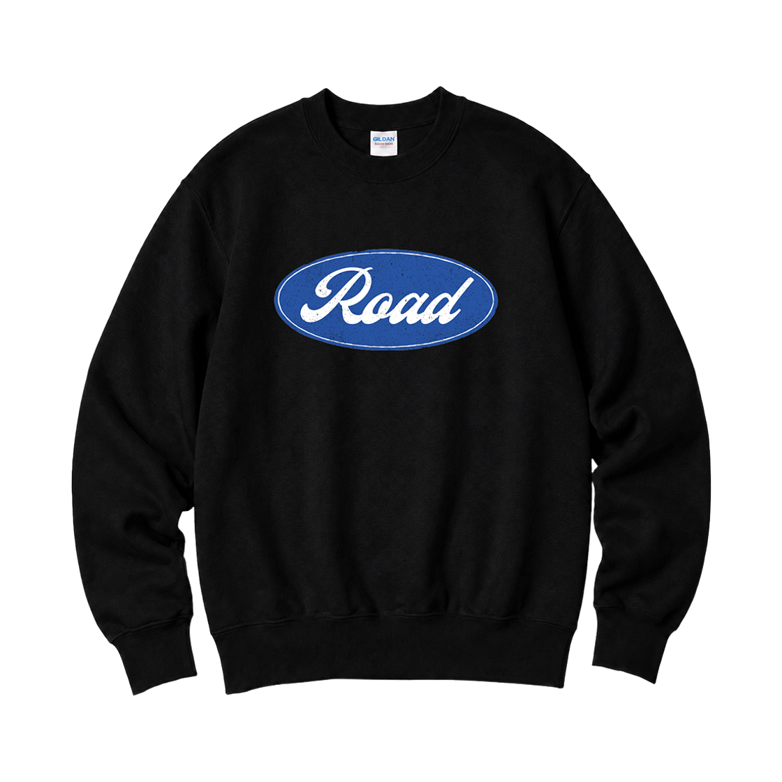88000_copy Gildan X Vintage Collection ROAD Crewneck Sweat shirt Black