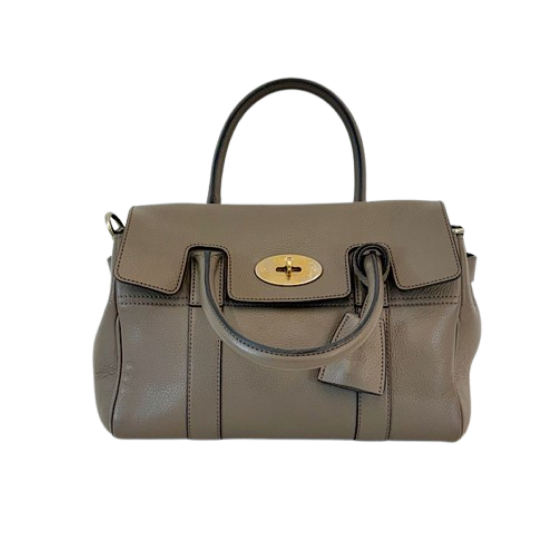 ITOTOE6V2N7F Mulberry Small Classic Grain Bayswater Satchel Charcoal