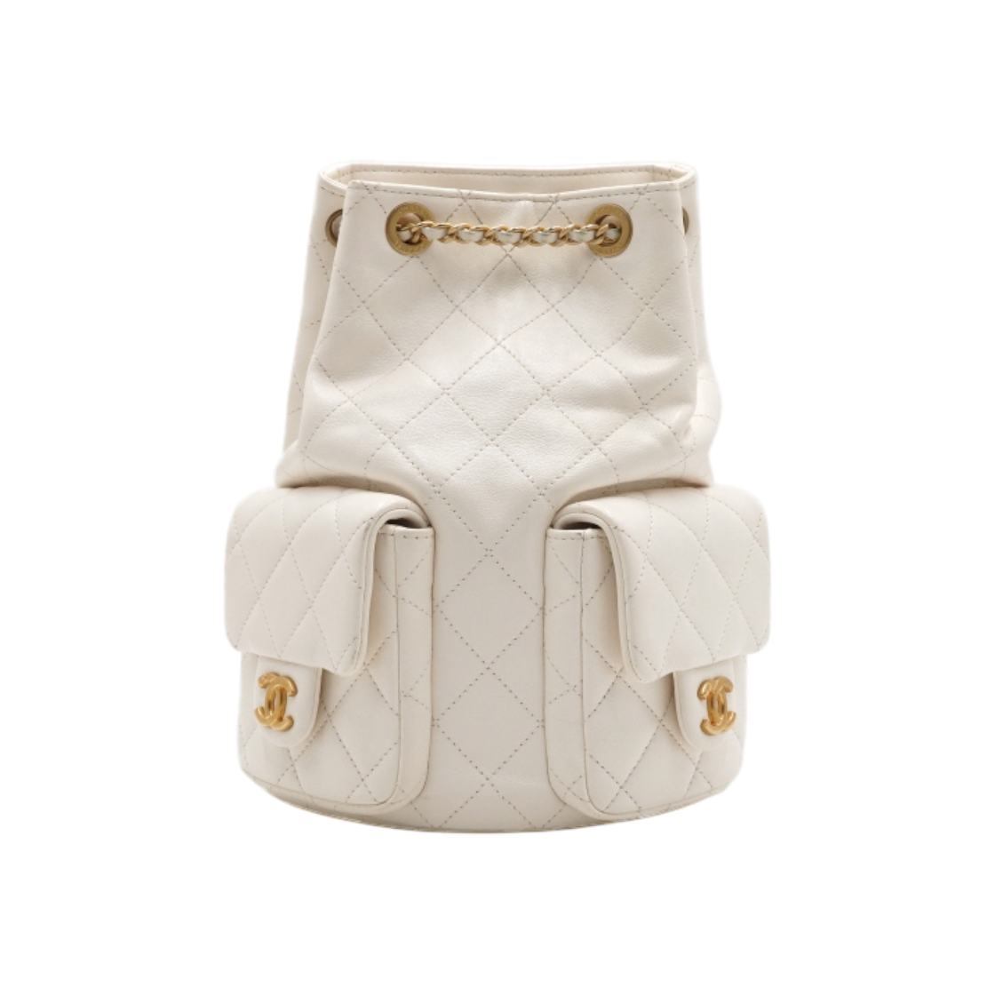 ITA747VL6TEA Chanel Cruise Collection White Lambskin Backpack
