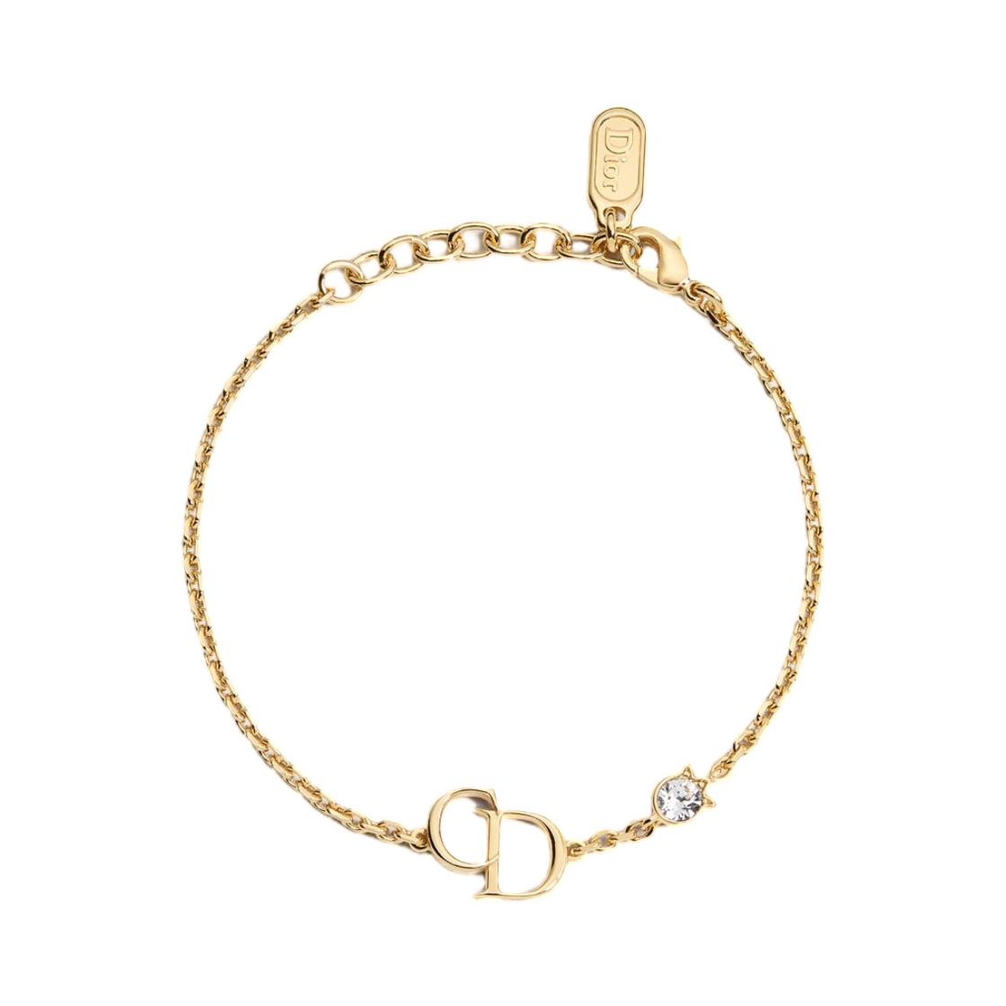 B3557WOMCY-D319 (W) Dior CD Mini Lily Bracelet Gold Finish Metal And Crystals Gold