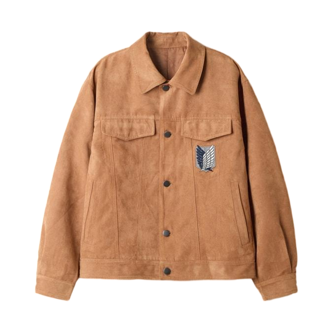 SPJLG49U01 Spao x Attack on Titan Suede Trucker Jacket Beige