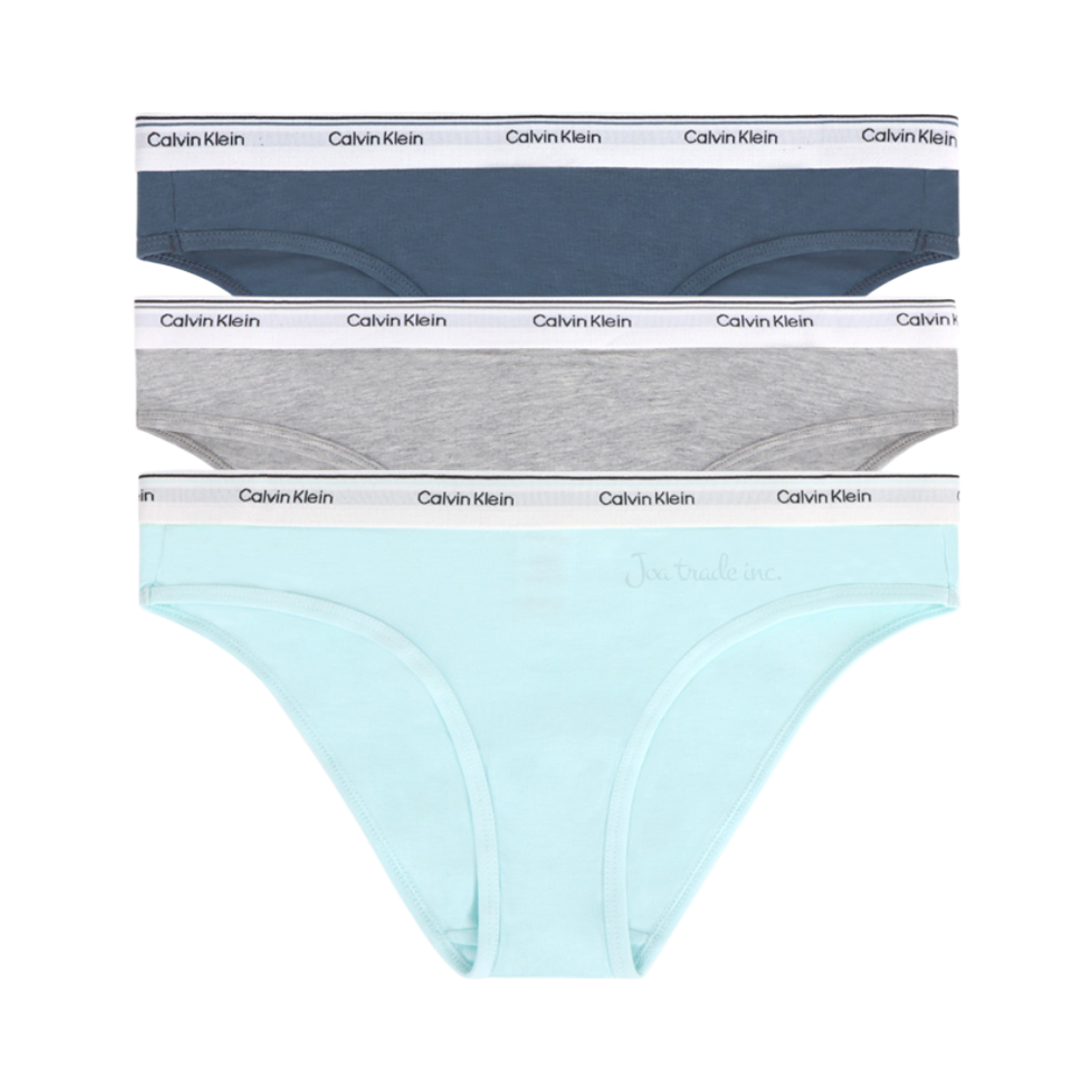 QP3276O424 (W) Calvin Klein Balance 3-Pack Bikini Denim Heather Gray