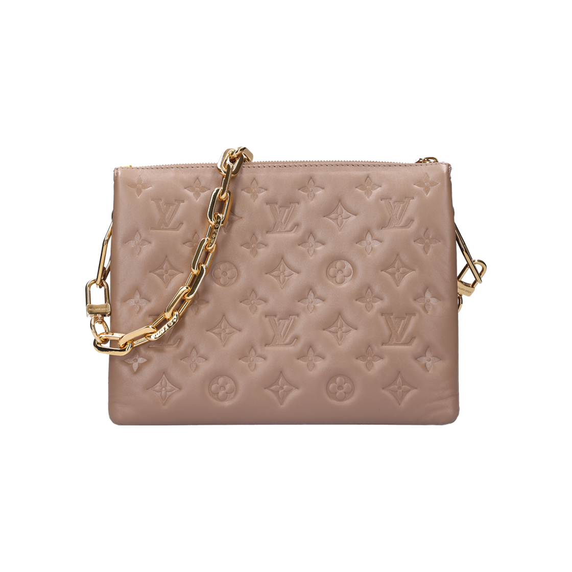 IT3D8CICBPLS Louis Vuitton Coussin PM Monogram Lambskin Taupe