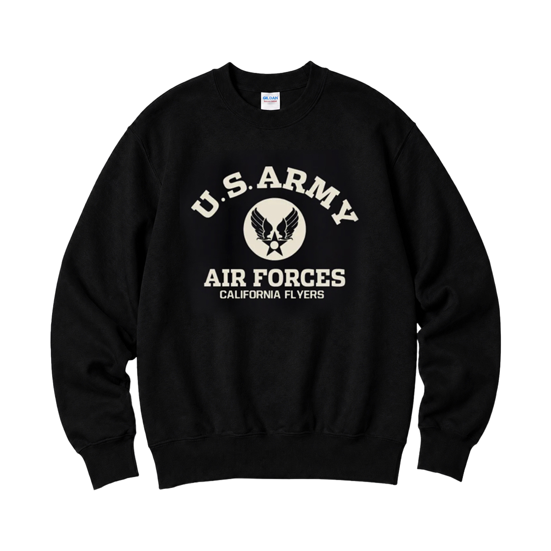 88000_copy Gildan X Vintage Collection US_ARMY Crewneck Sweat shirt Black