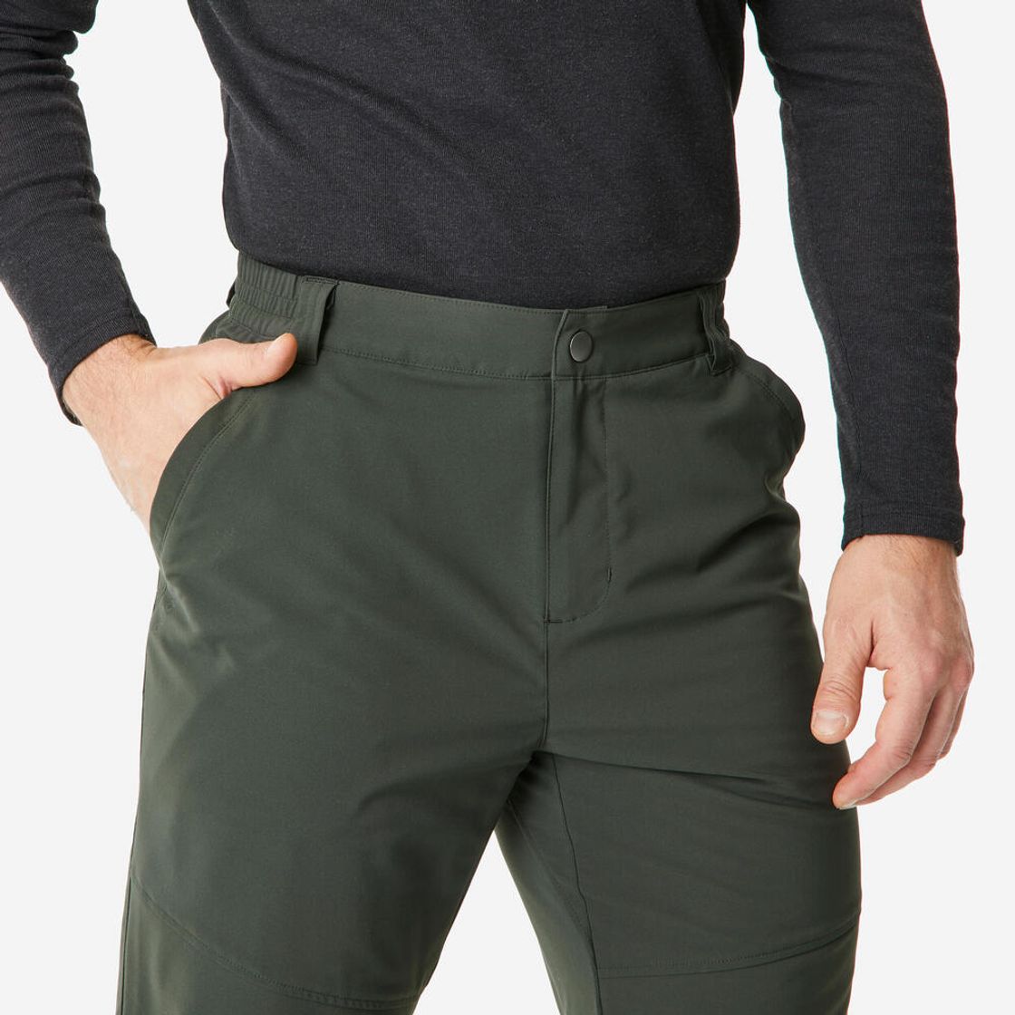 데카트론 남성 등산 발수 바지 NH100 브론즈 그린(Decathlon Men's Hiking Water-Repellent Pants NH100 Bronze Green) - 6