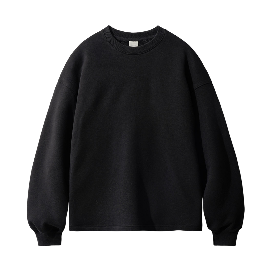 KJMT1541_black_29 FP142 Flat Long Sleeve Sweatshirt Black KJMT1541