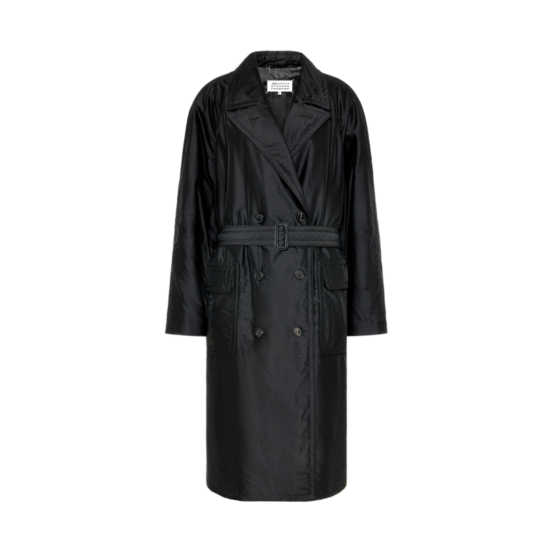 S51AA0368M35939900 (W) Maison Margiela Virgin Wool Double-Breasted Coat Black