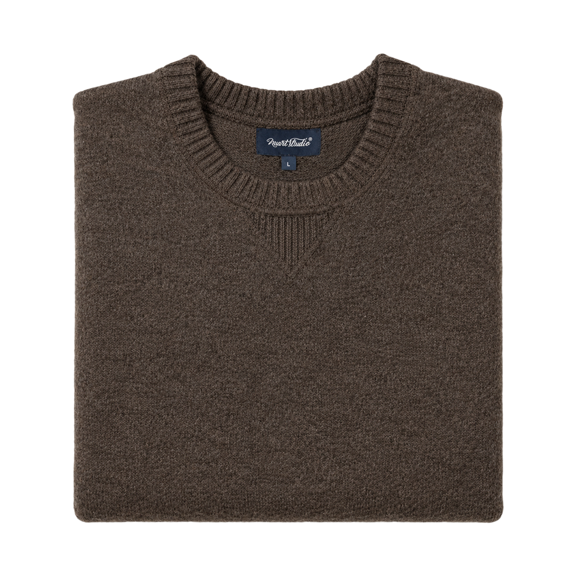 누아트 스튜디오 아르보 오드람프 라운드넥 니트 라이트브라운(NUART STUDIO Arbo Odoramp Round Neck Knit Light Brown) - 2
