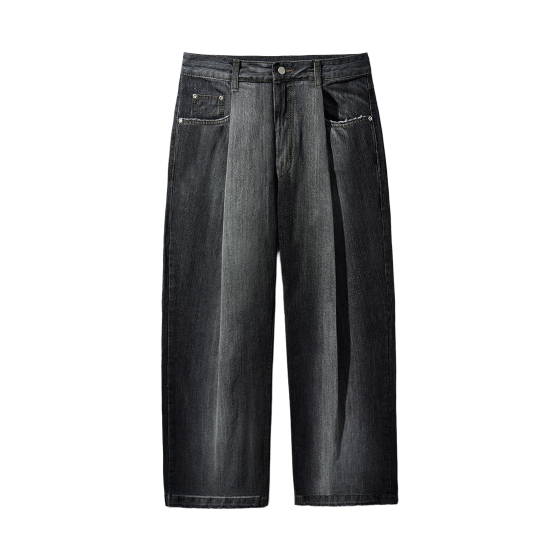 SJLP1414_black_29 FP142 sweap one tuck washing denim pants black SJLP1414