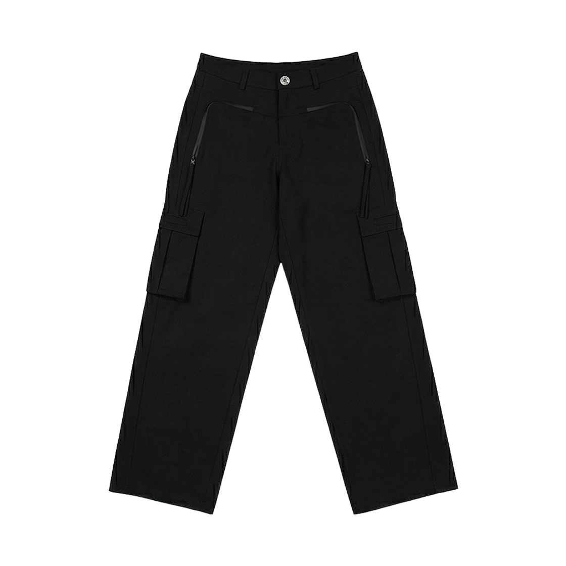 B6CPT10 BLR Layered Cargo Structure Pants Black