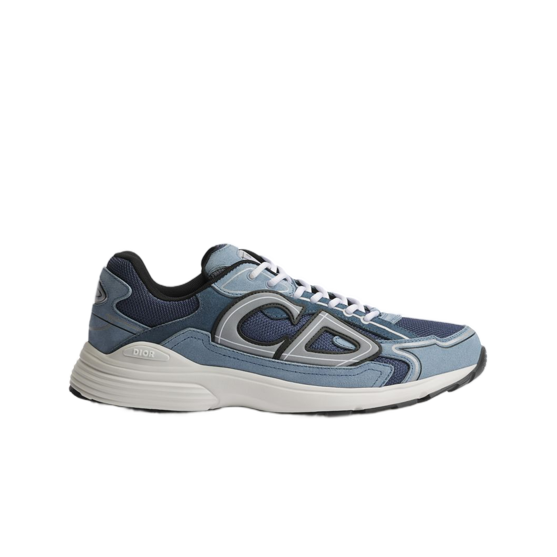 3SN279AFQ-H537 Dior B30 Countdown Sneaker Suede Calfskin & Technical Mesh Light Blue Blue