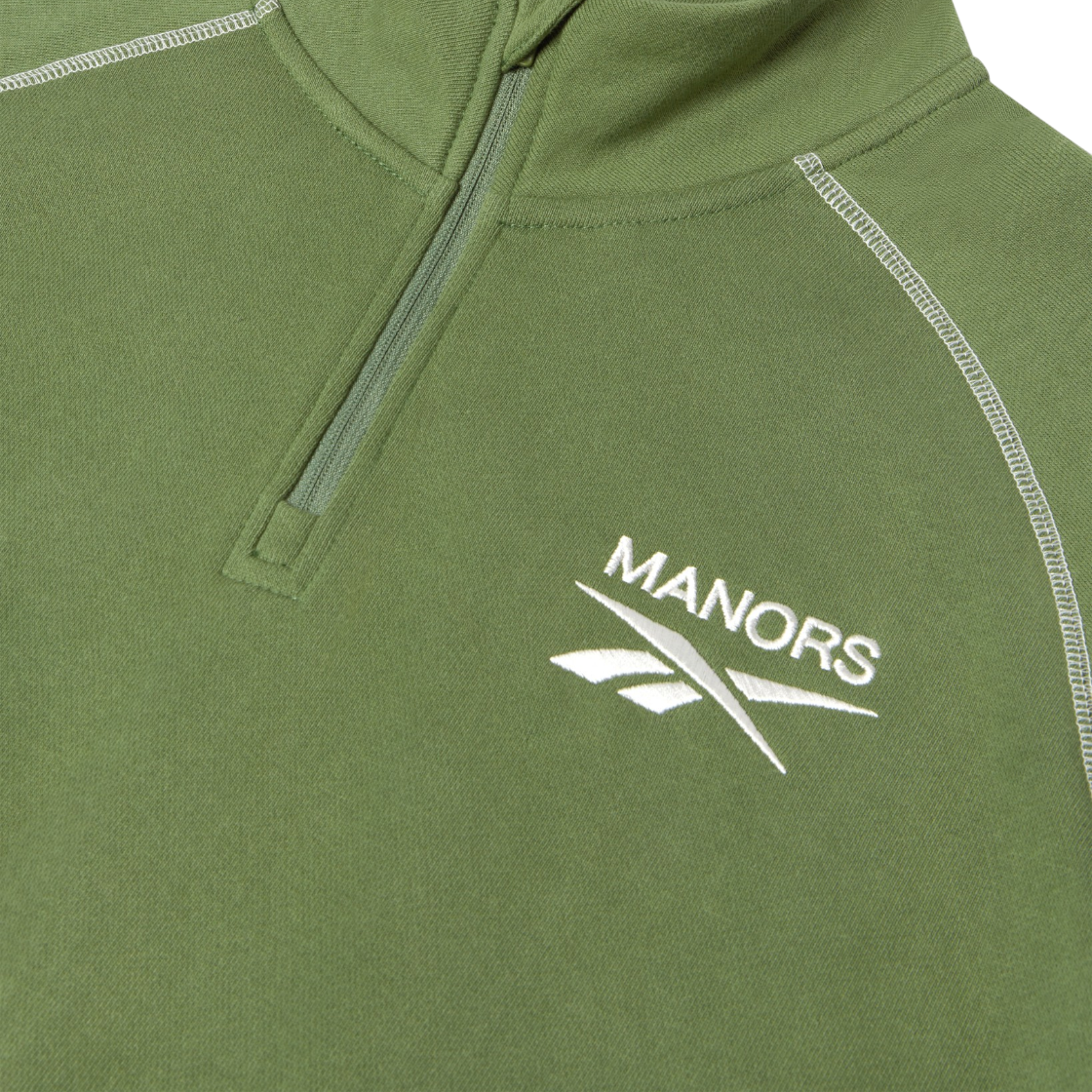 매너스 골프 x 리복 오가닉 쿼터집 풀 오버 레거시 그린(Manors Golf X Reebok Organic Quarter zip Pull Over Legacy Green) - 6