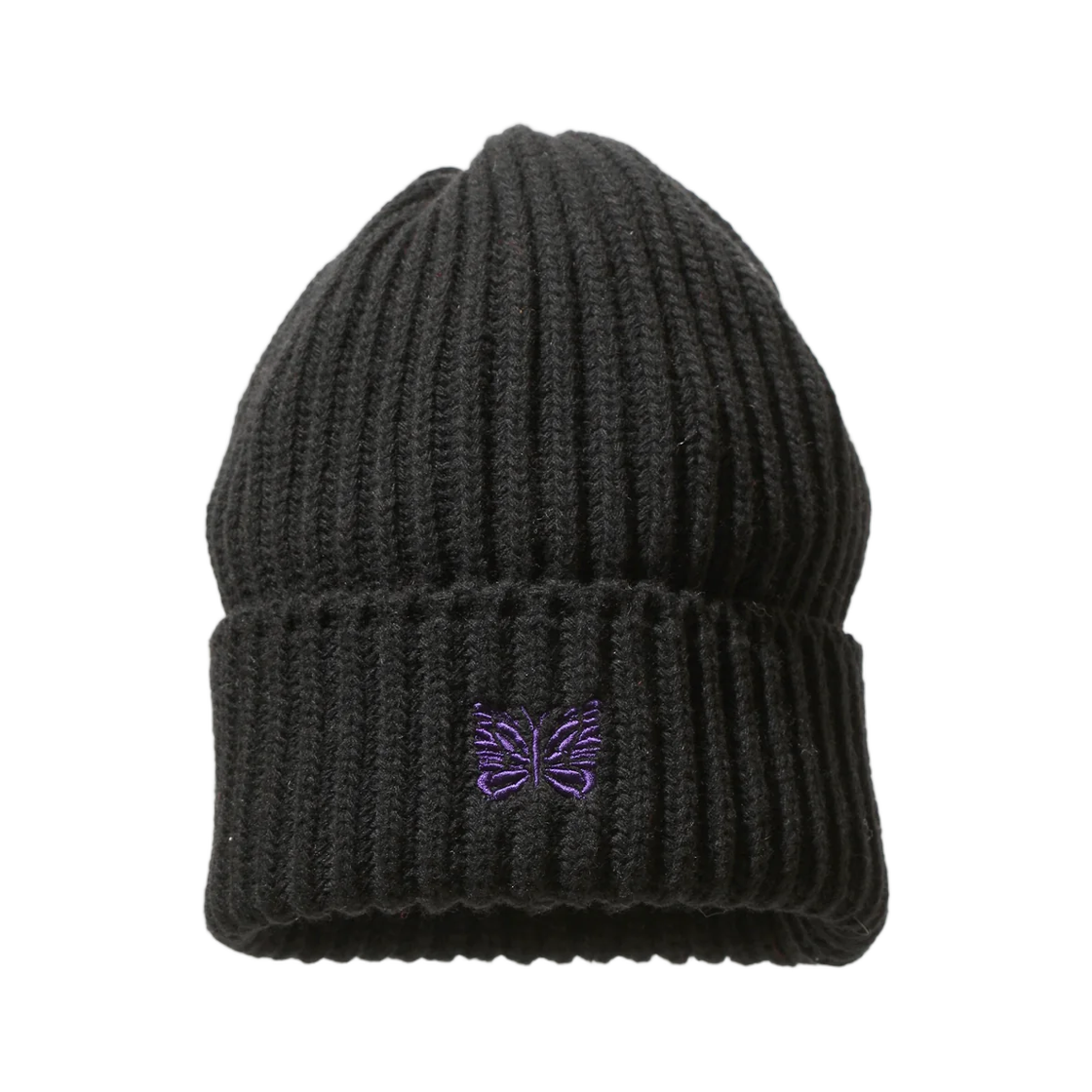 TY062D Needles Watch Cap Shetland Wool Black