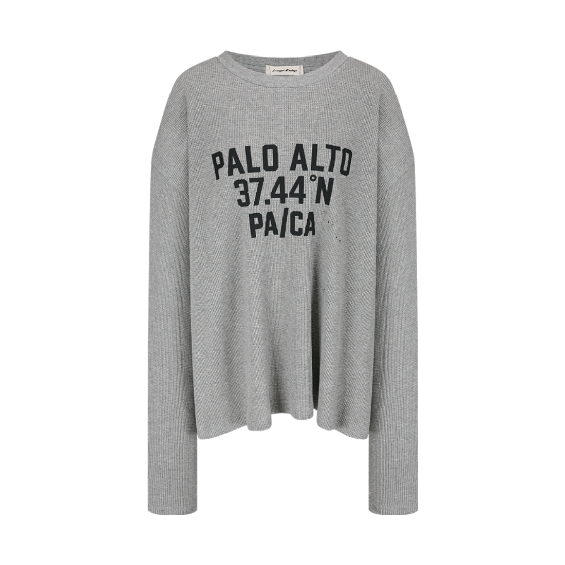 MF26TS065 [KREAM 단독] Langer PaloAlto Waffle Lettering T-Shirt Gray